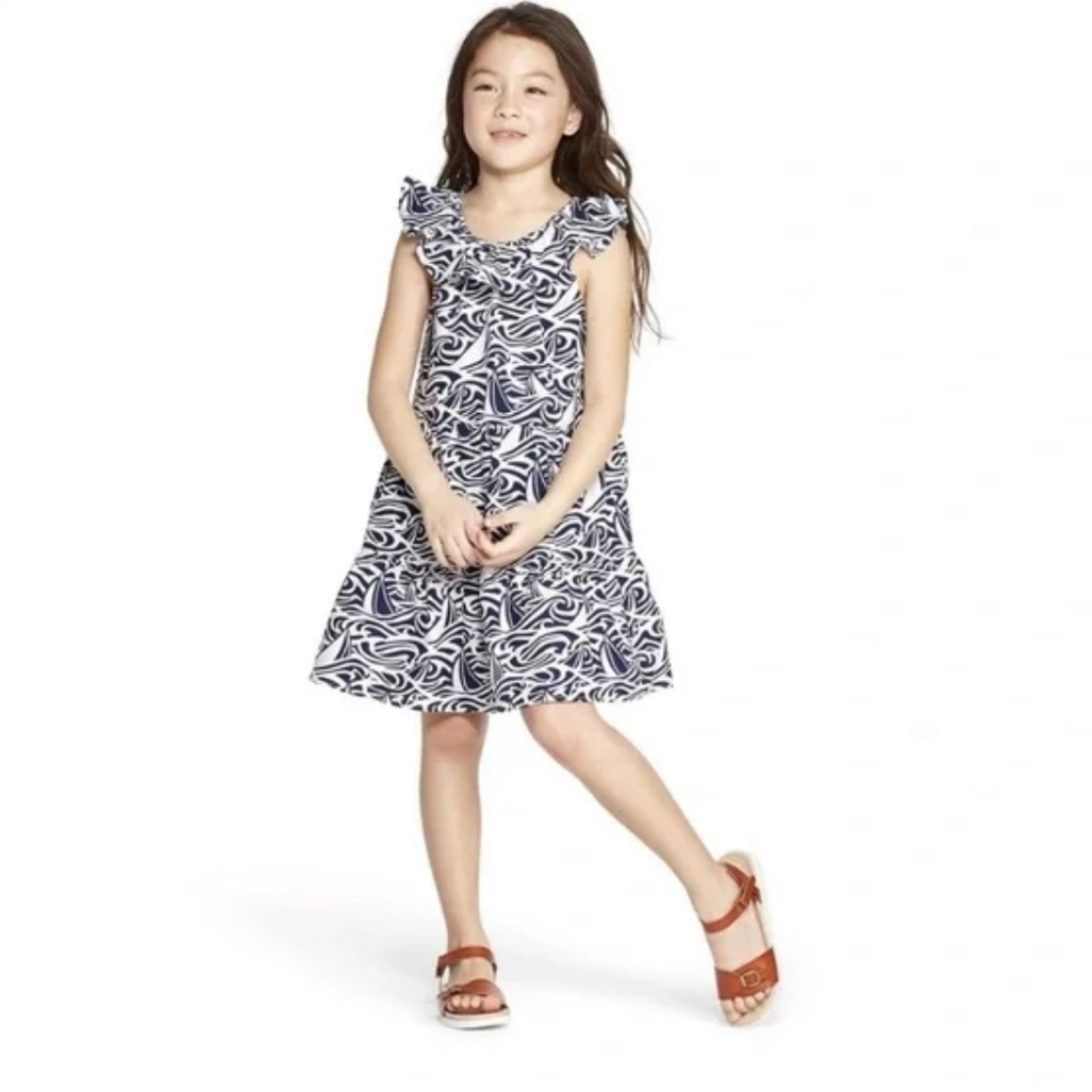 Vinyard Vines X Target Rough Seas Girls Dress - L (10-12)